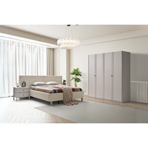 Folt Beige 4 Kapılı Yatak Odası Takımı