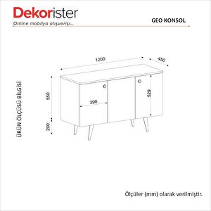 Dekorister Geo Konsol Beyaz - Sepet