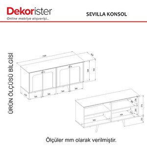 Dekorister Sevilla Konsol Kumtaşı - Traverten 150cm