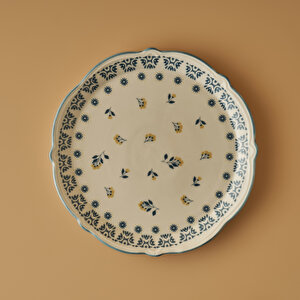 Mabel Stoneware Sunum Tabağı Mavi (32 Cm) Mavi