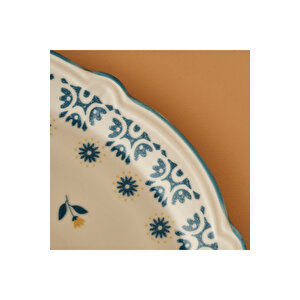 Mabel Stoneware Sunum Tabağı Mavi (32 Cm) Mavi