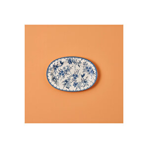 Bleu Blanc Porselen Büyük Sunum Tabağı Mavi (30 Cm) Mavi