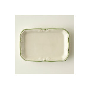 Julia Stoneware Mini Sunum Tabağı Yeşil (14x9,5 Cm) Yeşil