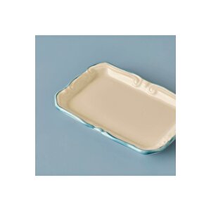 Mabel Stoneware Mini Sunum Tabağı Mavi (14x9,5 Cm) Mavi