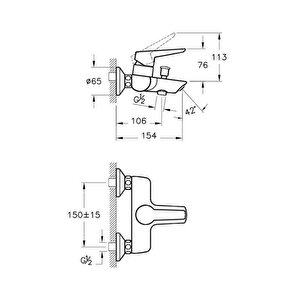 Solid S Banyo Bataryası + Doppo Prime Lux Tepe Duş Sistemi