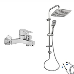 Nora S Banyo Bataryası + Doppo Siena Lux Tepe Duş Sistemi