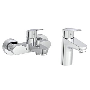 Flow Round Banyo Bataryası + Flow Round Lavabo Bataryası Set