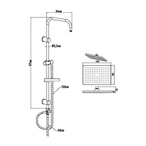 Creavit Sh630 Tepe Duş Sistemi Ve Liva Banyo Bataryası Lv2500