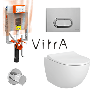 Vitra Sento Rim-ex Asma Klozet Slim Kapak, Vitra Gömme Rezervuar Set 768-1851