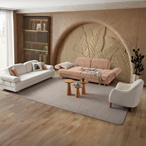 Aries Yataklı Sandıklı Koltuk Takımı 3+3+1 Pembe Pembe