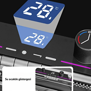 Mutfak Eviyesi Dijital Göstergeli Led Panel- Teknolojik Akıllı Eviye-bal Peteği Yüzey- Sus304 Paslanmaz Çelik