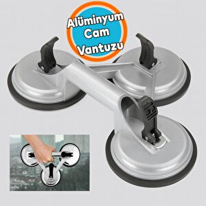 Alüminyum Vakumlu 3'lü Cam Vantuzu Cam Fayans Ahşap Metal Taşıma Kaporta Göçük Düzeltme Aparatı Üçlü