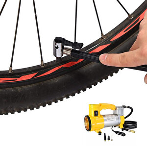 Hava Kompresörü Metal 150 Psı 12v Araç Tipi Çakmaklık Araba Bisiklet Teker Lastik Şambrel Top Şişirme