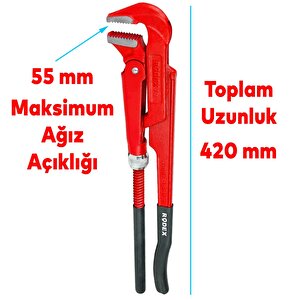 Boru Anahtarı Maşalı Boru Anahtarı 1.5" 55 Mm