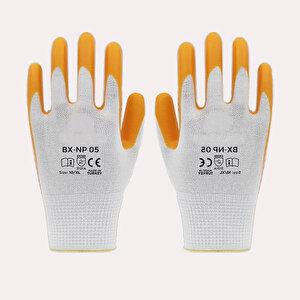 Örme Nitril Eldiven 10xl Polyester Kaplama Dayanıklı İş Eldiveni İmalat Montaj Lojistik Tarım Sanayi