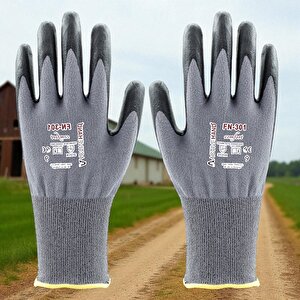 Nitril Kaplı Eldiven Ultra Grip 9 L Beden Kaymaz Dayanıklı Sanayi Tipi İş Eldiveni Güvenlik Koruyucu