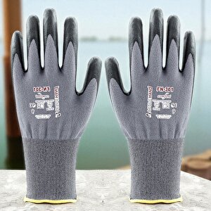 Nitril Kaplı Eldiven Ultra Grip 9 L Beden Kaymaz Dayanıklı Sanayi Tipi İş Eldiveni Güvenlik Koruyucu