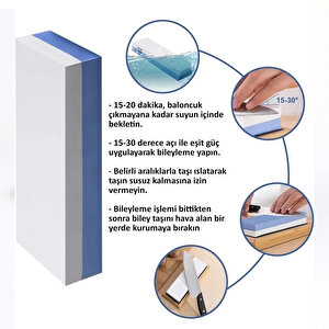 Çift Taraflı El Taşlama Profesyonel Bıçak El Aletleri Makas Şef Biley Bileme Taşı 1000/6000 Grit Kum