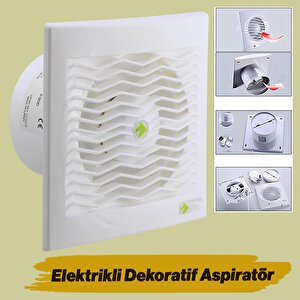 Banyo Wc Mutfak Büro Aspiratörü Elektrikli 100 Mm Havalandırma Fan Kirli Hava Kötü Koku Egzoz Fanı