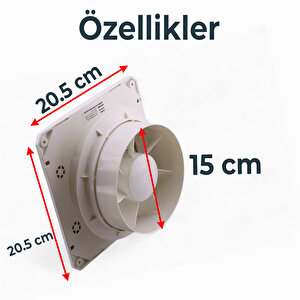 Banyo Wc Aspiratör Süper Sessiz 150 Mm Tuvalet Havalandırma Fanı Duvar Tipi Aspiratör Mutfak Hava