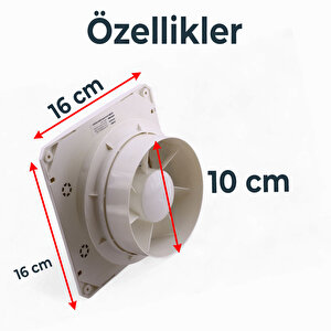 Banyo Wc Aspiratör Fanı Süper Sessiz 100 Mm Duvar Tipi Tuvalet Havalandırma Mutfak Hava Aspiratörü