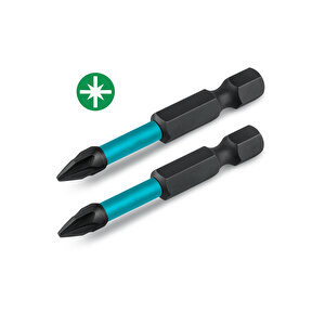 Mıknatıslı Bits Pz2 50 Mm Vida Sökme 5 Cm Yıldız Matkap Vidalama Ucu S2 Çeliği Pozidriv Uç (2 Adet)