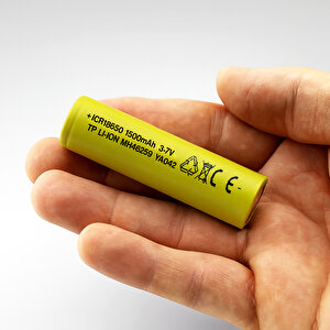 Fıstık Yeşil Şarjlı Batarya Pil 3.6v 1500mah Li-ion Uzun Ömürlü Yüksek Kapasite Şarj Edilir 18650