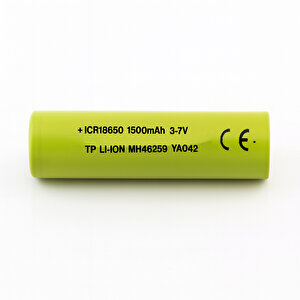 Fıstık Yeşil Şarjlı Batarya Pil 3.6v 1500mah Li-ion Uzun Ömürlü Yüksek Kapasite Şarj Edilir 18650