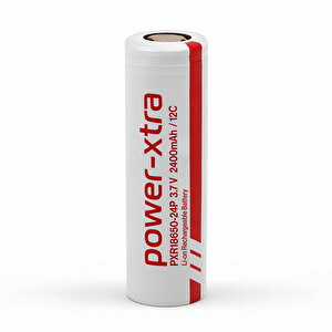 Kırmızı Gri Şarjlı Batarya Pil 3.6v 2400mah Li-ion Uzun Ömürlü Yüksek Kapasite Şarj Edilir Px18650