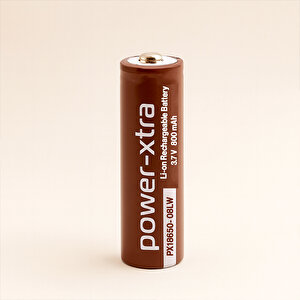 Kahverengi Şarjlı Batarya Pil 3.7v 1200mah Li-ion Uzun Ömürlü Yüksek Kapasite Şarj Edilir 18650-08lw