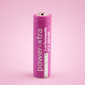 Pembe Renk Şarjlı Batarya Pil 3.7v 1200mah Li-ion Uzun Ömürlü Yüksek Kapasiteli Şarj Edilir 18650