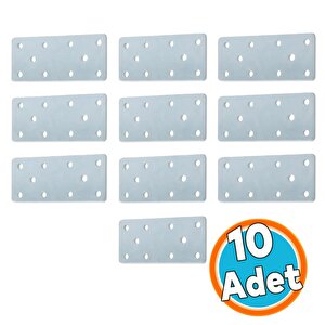 (10 Adet) Mobilya Dolap Duvar Sabitleme Metal Köşebent Düz Gönye 40x100 Mm Bağlantı Aparatı