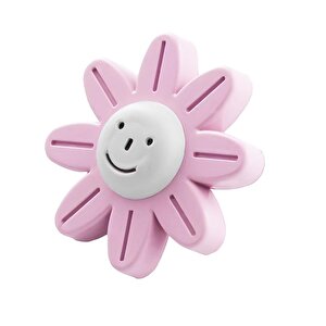 Plastik Gülücüklü Pembe Mobilya Çoçuk Odası Dolabı Kapak Kulpu Çekmece Kulbu 5 Adet