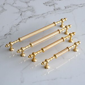 Mobilya Mutfak Çekmece Dolabı Dolap Kapak Kulpları Kulbu Altın Gold Metal Kulp 192 Mm-19.2 Cm