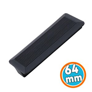 Plastik Kulp 64 Mm Mutfak Mobilya Çekmece Mutfak Dolap Dolabı Kulpları Kapak Kulbu 6.4 Cm Siyah