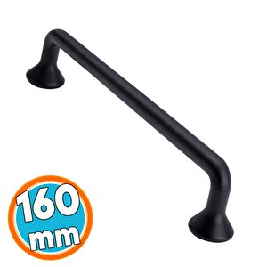 Mutfak Dolabı Kulbu Kulpu Mobilya Çekmece Dolap Kulpları Mat Siyah Metal Kulp 160 Mm 16 Cm