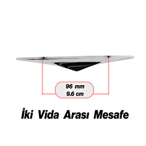 Mobilya Çekmece Mutfak Dolabı Dolap Kulpları Kulbu Kulpu Krom Renk Metal Kulp 96 Mm - 9.6 Cm