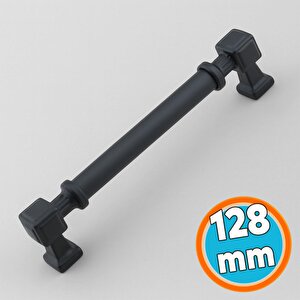 Mobilya Çekmece Mutfak Dolabı Dolap Kulpları Kulb 12.8 Cm 128 Mm Düz Si̇yah Metal Kulp