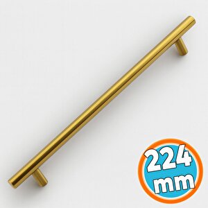 Mobilya Kulp Mutfak Dolap Çekmece Dolabı Kapak Kulpları Gold Altın 224 Mm 22.4 Cm Metal (10 Adet)