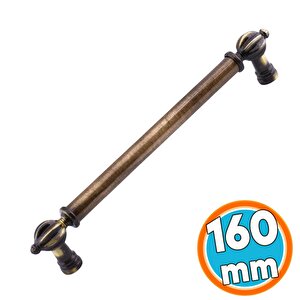 Mobilya Çekmece Mutfak Dolabı Dolap Kulpları Kulb Kulpu Metal Eskitme Antik Sarı Kulp 160 Mm