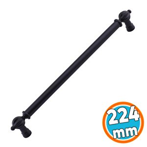 Mobilya Çekmece Dolap Kapak Kulpları Kulb Kulpu Mutfak Dolabı Metal Kulp Siyah 224 Mm