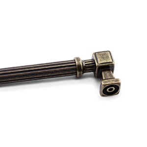 Mobilya Çekmece Mutfak Dolabı Dolap Kulpları Kulb 22.4 Cm 224 Mm Çizgili Antik Sarı Metal Kulp