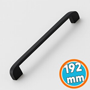 Mobilya Mutfak Çekmece Dolap Dolabı Kulbu Kulpu Kulpları (192 Mm - 19.2 Cm) Mat Siyah Metal