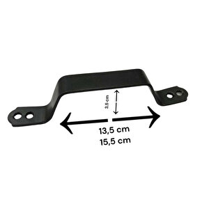 Metal El Tutamagı Çekme Kolu Kapı Tutma Kulbu 17 Cm Kulp Kapı Tutamağı Kulpu Mat Siyah Renk