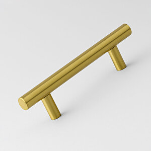 Mobilya Mutfak Çekmece Dolap Dolabı Kulbu Kulpu Kulpları (96 Mm - 9.6 Cm) Gold Altın (10 Adet) Metal