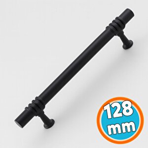 Mobilya Mutfak Çekmece Dolap Dolabı Kapak Kulbu Kulpu Kulpları (128 Mm - 12.8 Cm) Siyah Metal