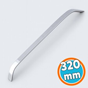 Mobilya Çekmece Mutfak Dolabı Dolap Kulpları Kulb Kulpu Krom Gümüş Metal Kulp 320 Mm - 32 Cm