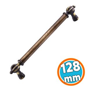 Mobilya Çekmece Mutfak Dolabı Dolap Kulpları Kulb Kulpu Metal Eskitme Antik Sarı Kulp 128 Mm