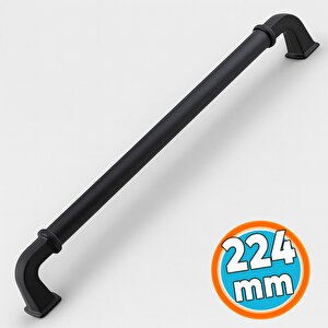 Mobilya Çekmece Mutfak Dolabı Dolap Kapak Kulp Kulb Kulpu Metal Mat Siyah Kulp 224 Mm 22.4 Cm