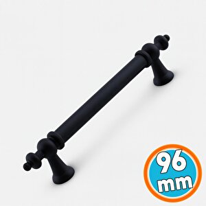 Mobilya Mutfak Çekmece Dolap Dolabı Kulbu Kulpu Kulpları (96 Mm - 9.6 Cm) Mat Siyah Metal